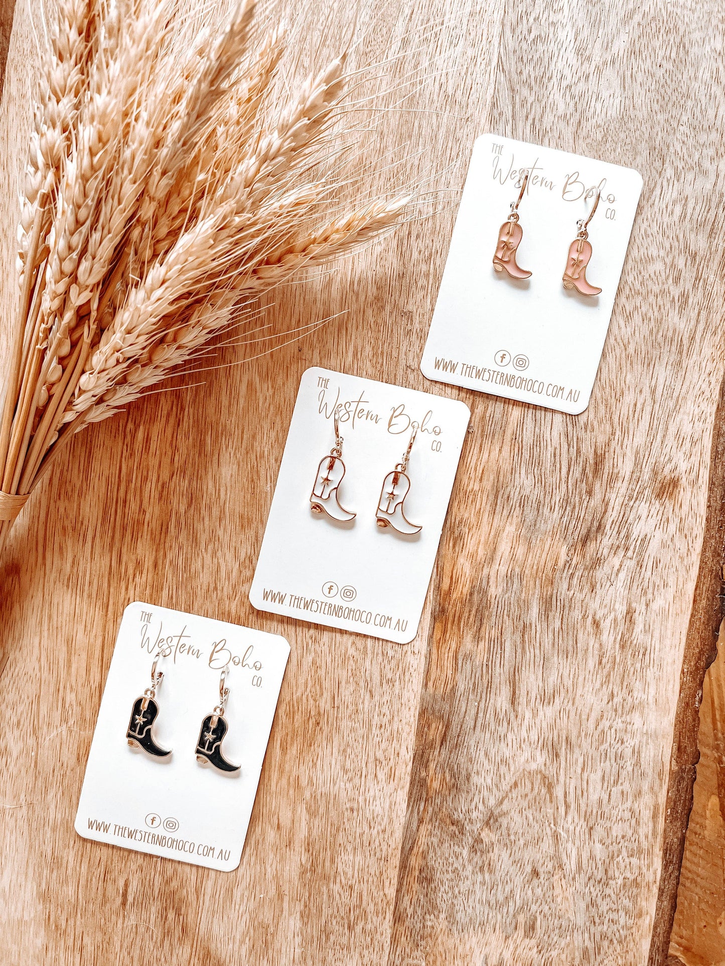 Western Petite Boot Earrings