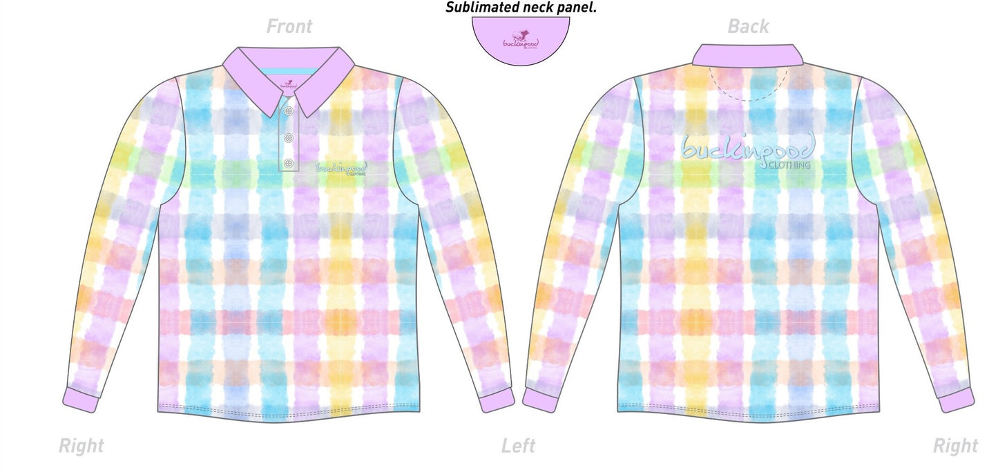 Pastel Check Ladies Fishing Shirts